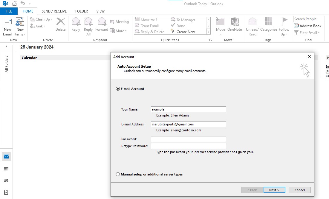 How to Set Up Gmail in Microsoft Outlook app authentication
